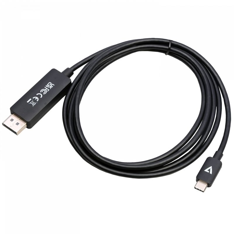 V7-V7USBCDP14-2M-cavo-e-adattatore-video-DisplayPort-USB-tipo-C-Nero