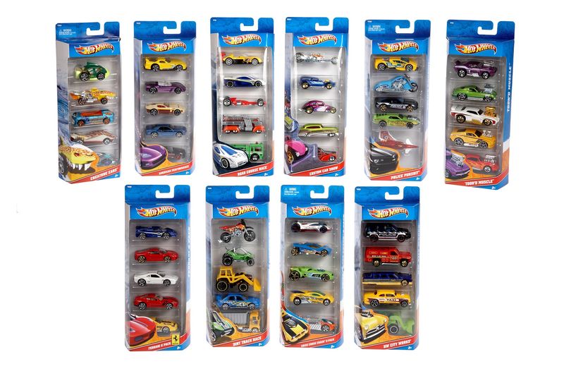 Hot-Wheels-Confezione-5-Macchinine-Modelli-Assortiti-Giocattolo-per-Bambini-4--Anni