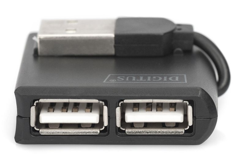 Digitus-Hub-a-4-Porte-A‚A®-USB-2.0-ad-alta-velocitAƒA --DIGITUS-USB-2.0-HIGH-SPEED-H---.-