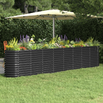 vidaXL Letto da Giardino in Acciaio a Polvere 332x40x68 cm Antracite