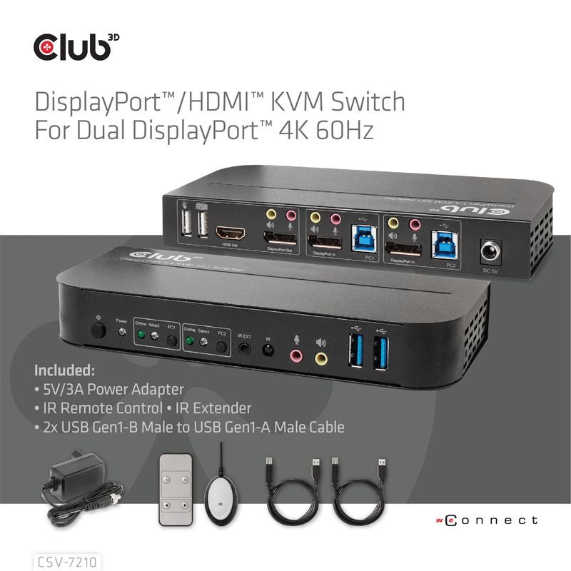 a€¢-Eingang--PC-1--DisplayPort---USB---Mikrofon---Stereoanschluss-PC-2--DisplayPort---USB---Mikrofon---Stereoanschluss