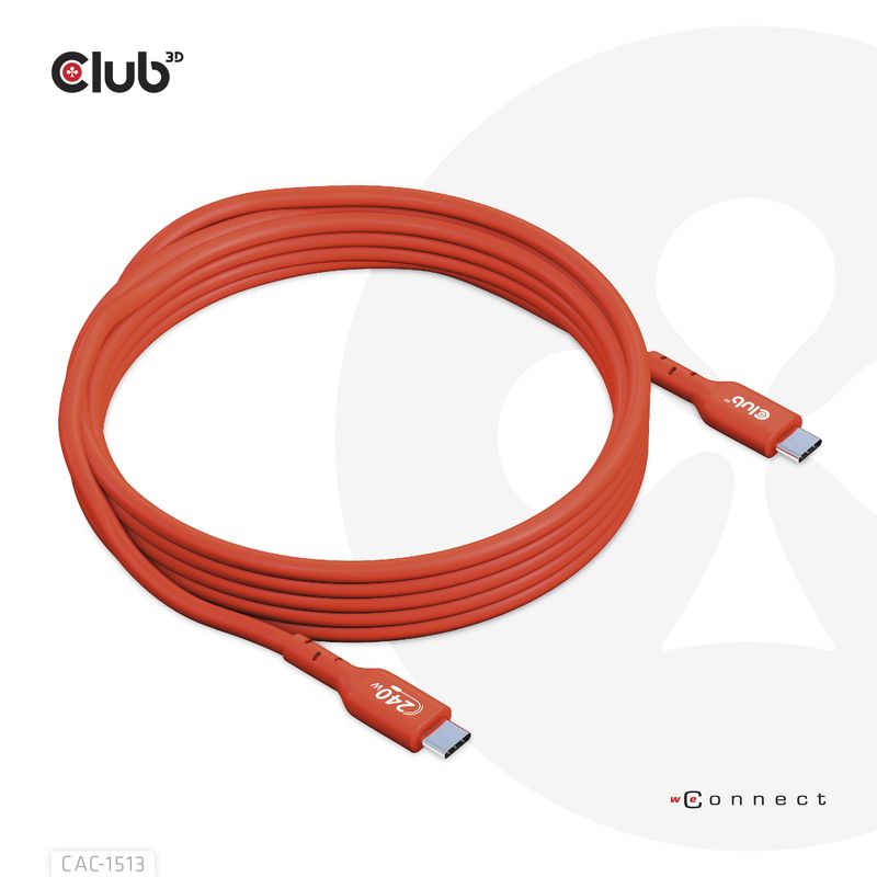 CLUB3D-CAC-1513-cavo-USB-3-m-USB-2.0-USB-C-Arancione