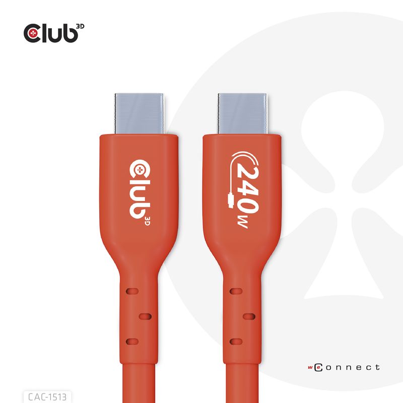 CLUB3D-CAC-1513-cavo-USB-3-m-USB-2.0-USB-C-Arancione