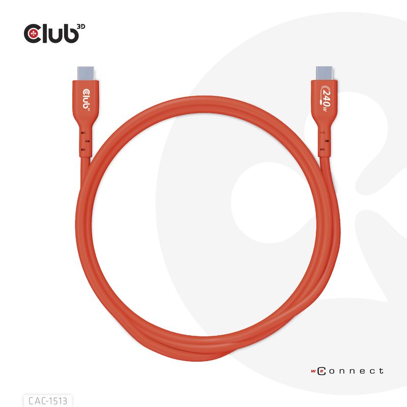 CLUB3D-CAC-1513-cavo-USB-3-m-USB-2.0-USB-C-Arancione