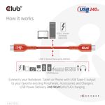 CLUB3D-CAC-1513-cavo-USB-3-m-USB-2.0-USB-C-Arancione