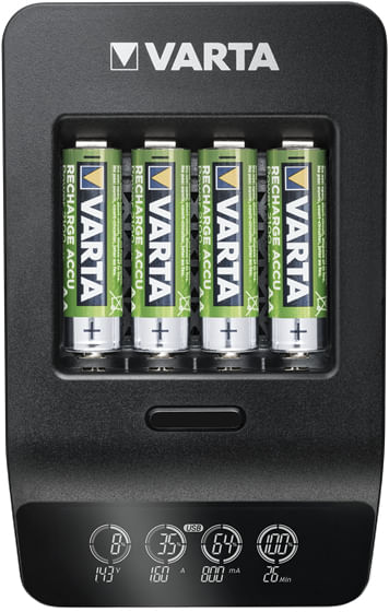 Varta-LCD-SMART-CHARGER--carica-batterie-Batteria-per-uso-domestico-AC