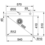 Franke-Box-BXX-210-54-TL-Lavello-montato-su-piano-Rettangolare-Acciaio-inossidabile