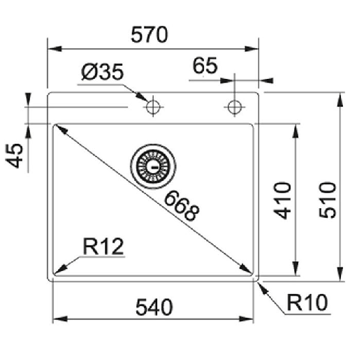 Franke-Box-BXX-210-54-TL-Lavello-montato-su-piano-Rettangolare-Acciaio-inossidabile