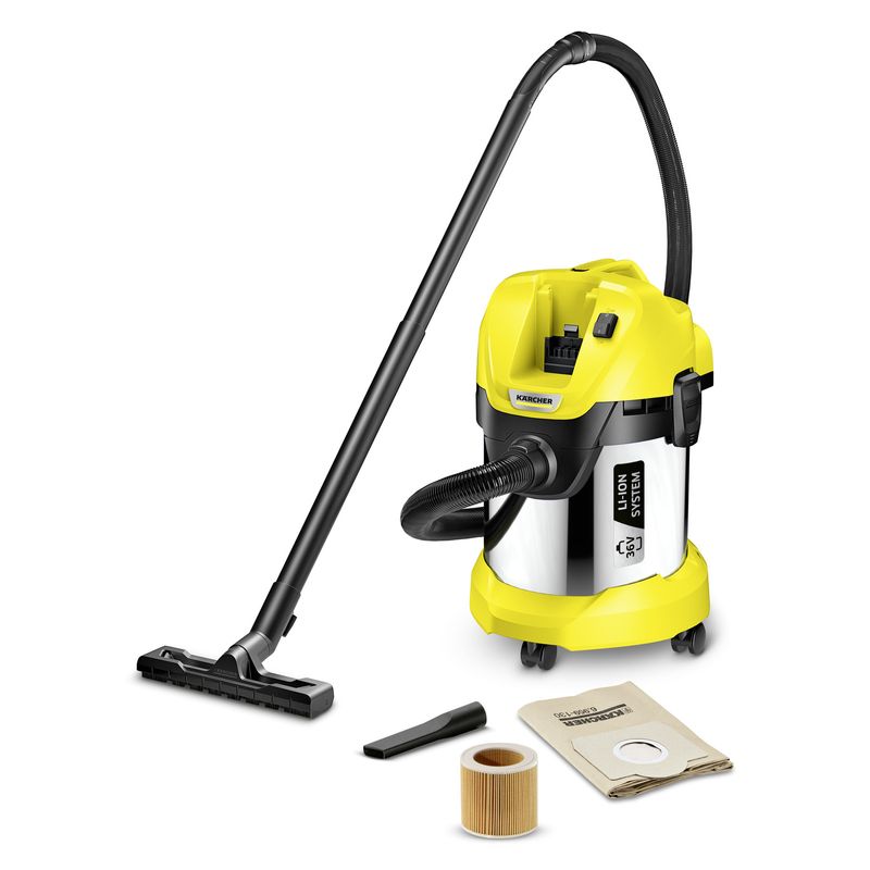 Karcher-WD-3-Battery-Premium-17-L-Aspiratore-a-cilindro-Secco-e-bagnato-300-W-Sacchetto-per-la-polvere