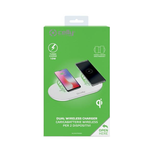 Celly-WL2FASTPADWH-Caricabatterie-per-dispositivi-mobili-Smartphone-Bianco-AC-Interno