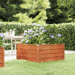 vidaXL Letto Rialzato da Giardino Ruggine 100x100x45 cm Acciaio Corten