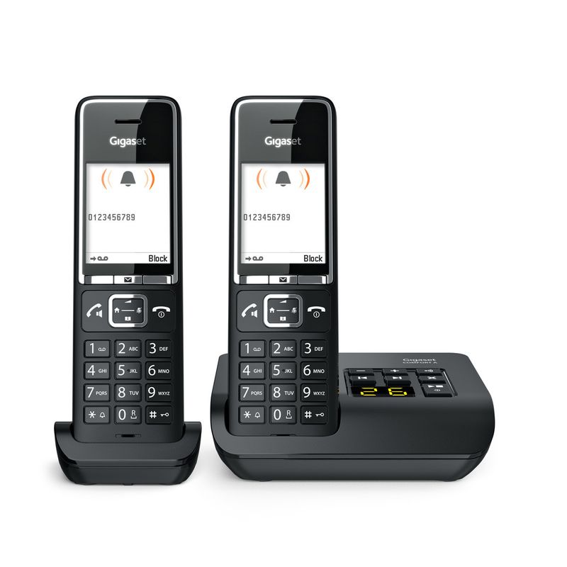 Gigaset-COMFORT-550A-duo-Telefono-analogico-DECT-Identificatore-di-chiamata-Nero