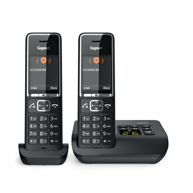 Gigaset-COMFORT-550A-duo-Telefono-analogico-DECT-Identificatore-di-chiamata-Nero