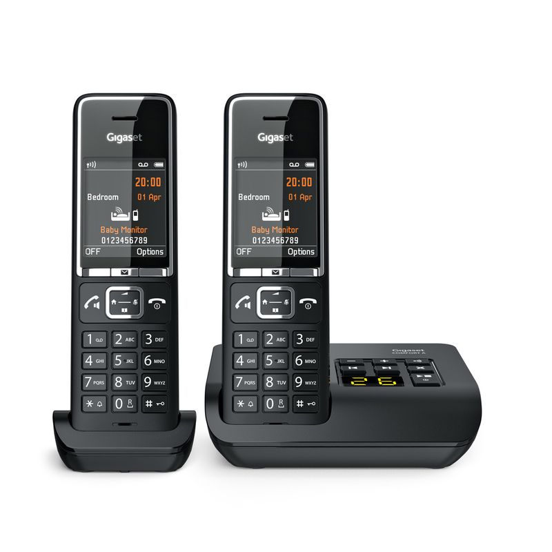 Gigaset-COMFORT-550A-duo-Telefono-analogico-DECT-Identificatore-di-chiamata-Nero