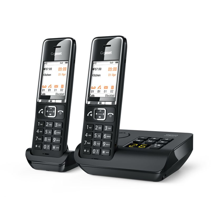 Gigaset-COMFORT-550A-duo-Telefono-analogico-DECT-Identificatore-di-chiamata-Nero