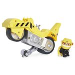 Spin Master PAW Patrol , veicolo Moto Pups di Rubble, motocicletta con motore a retrocarica e personaggio