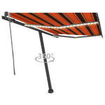 Tenda Automatica Sensore Vento e LED 300x250 cm Arancio Marrone