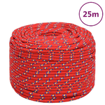 vidaXL Corda Nautica Rossa 8 mm 25 m in Polipropilene