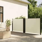 vidaXL Tenda da Sole Laterale Retrattile Crema 120x600 cm