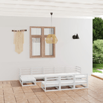 vidaXL Set Divani da Giardino 10 pz in Legno Massello di Pino