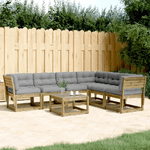 vidaXL Set Divani da Giardino 6pz con Cuscini Legno Impregnato di Pino