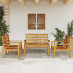 vidaXL Set Salotto da Giardino 5 pz in Legno Massello di Acacia