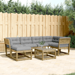 vidaXL Set Divani da Giardino 6pz con Cuscini Legno Impregnato di Pino