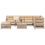 vidaXL Set Salotto Giardino 8 pz Cuscini Antracite Legno Massello Pino