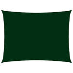 vidaXL Parasole a Vela Oxford Rettangolare 5x7 m Verde Scuro