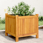 vidaXL Fioriera Giardino con Rivestimento 42x42x40 cm Massello Acacia