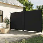 vidaXL Tenda da Sole Laterale Retrattile Nera 200x600 cm