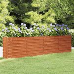 vidaXL Letto Rialzato da Giardino Ruggine 320x40x77 cm Acciaio Corten