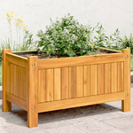 vidaXL Fioriera Giardino con Rivestimento 54x31x30 cm Massello Acacia