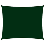 vidaXL Parasole a Vela Oxford Rettangolare 4x5 m Verde Scuro