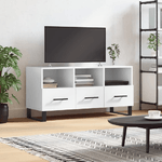 vidaXL Mobile Porta TV Bianco Lucido 102x36x50 cm in Legno ingegnerizzato