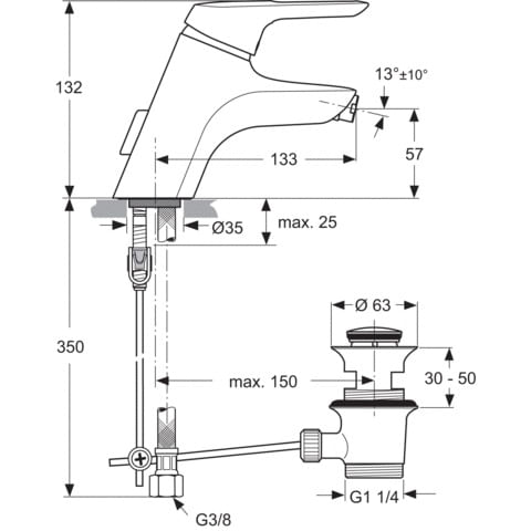 Ideal-Standard-A5655AA-rubinetto-da-bagno-Cromo