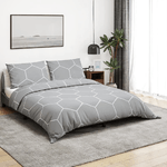 vidaXL Set Copripiumino Grigio 140x200 cm in Cotone