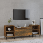 Mobile TV Rovere Fumo 160x35x55 cm in Legno Ingegnerizzato