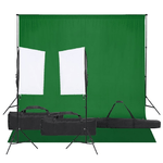 vidaXL Kit per Studio Fotografico con Set di Luci e Fondale