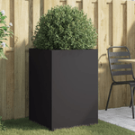 vidaXL Fioriera Nera 52x48x75 cm in Acciaio Laminato a Freddo