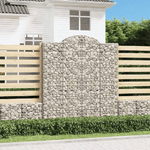 vidaXL Cesto Gabbione ad Arco 200x30x220/240 cm Ferro Zincato