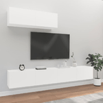 vidaXL Set Mobili Porta TV 3 pz Bianco in Legno ingegnerizzato