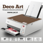 STAMPANTE ALIMENTARE DECO ART - BIANCA - SCANNER - A4 - VASSOIO POSTERIORE - CON 5 CARTUCCE E CIALDE IN OMAGGIO