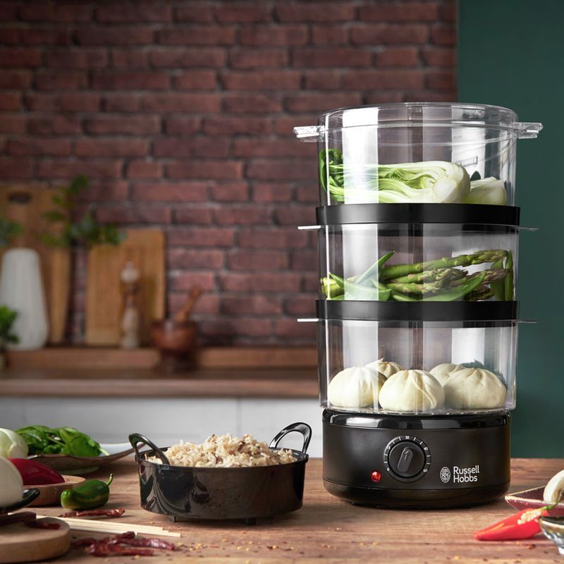 Russell-Hobbs-26530-56-pentola-a-vapore-3-cestello-i-Libera-installazione-400-W-Nero-Translucent