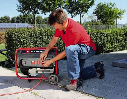 Einhell-TC-PG-35-E5-gruppo-elettrogeno-4100-W-15-L-Benzina-Nero-Rosso