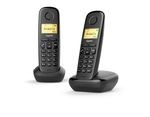 Gigaset-A170-Duo-Telefono-analogico-DECT-Identificatore-di-chiamata-Nero