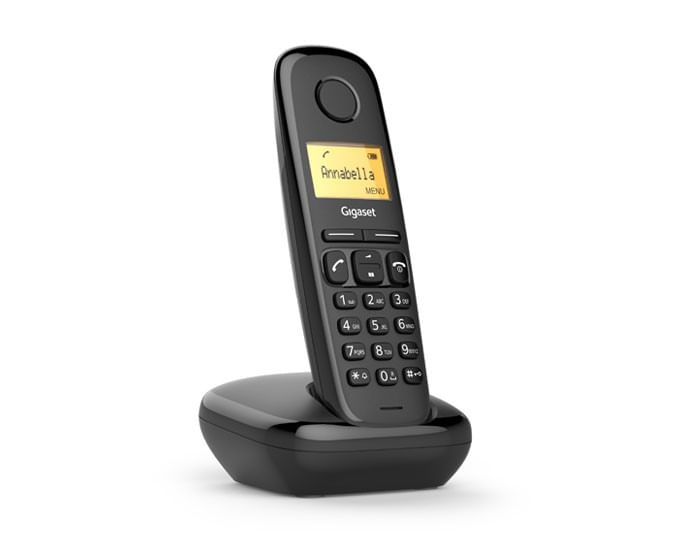 Gigaset-A170-Duo-Telefono-analogico-DECT-Identificatore-di-chiamata-Nero