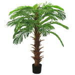 vidaXL Palma Cycas Artificiale con Vaso 140 cm Verde