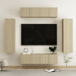 vidaXL Set Porta TV 6 pz Rovere Sonoma in Truciolato