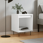 vidaXL Comodino Bianco 40x35x50 cm in Legno Multistrato